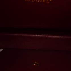 Pre Owned Chanel Black Small CC Quilted Lambskin Half Single Flap Bag