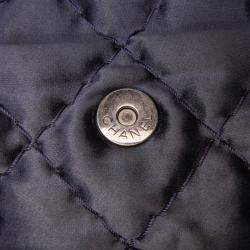 Pre Owned Chanel Black Extra Large CC Quilted Satin Single Flap Bag