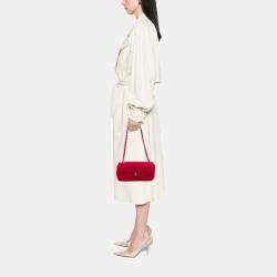 Pre Owned Chanel Pink Quilted Jersey East West Single Flap Bag