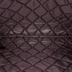 Pre Owned Chanel Black Medium CC Quilted Caviar O Case Clutch