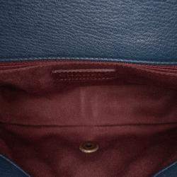 Pre Owned Chanel Navy Blue Paris-Salzburg Small Patent and Goatskin CC Eyelet Flap Bag