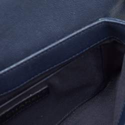 Pre Owned حقيبة شانيل كوكو كبيرة جلد مبطن أزرق كحلي و شامواه