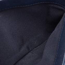 Pre Owned حقيبة شانيل كوكو كبيرة جلد مبطن أزرق كحلي و شامواه