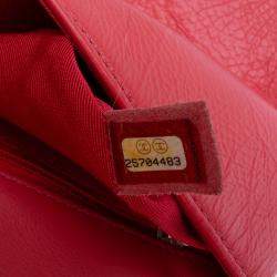 Pre Owned Chanel Pink Crumpled Calfskin Bi Quilted Vintage Full Flap