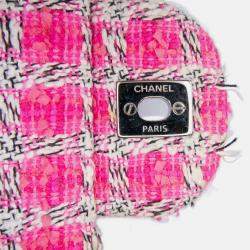 Pre Owned Chanel Pink Jumbo Classic Tweed Double Flap