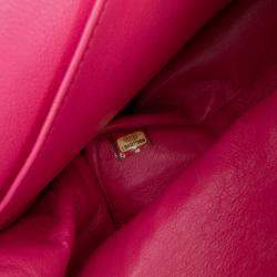 Pre Owned Chanel Pink Jumbo Classic Tweed Double Flap