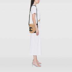 Pre Owned Chanel Brown Lambskin Cambon Ligne Crossbody