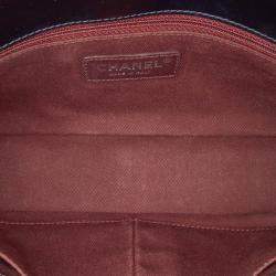 Pre Owned Chanel Blue Quilted Glazed Calfskin Coco Pleats Flap