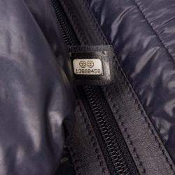 Pre Owned Chanel Beige Brown Medium Nylon Coco Cocoon Bowling Bag