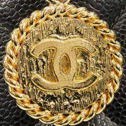 Pre Owned Chanel Black Caviar Medallion Tote