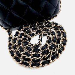 Pre Owned Chanel Mini Black Leather Vanity Crossbody Bag