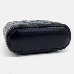 Pre Owned Chanel Mini Black Leather Vanity Crossbody Bag