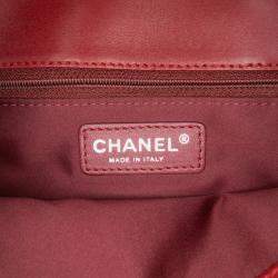 Pre Owned Chanel Red Medium Quilted Lambskin Citizen Flap