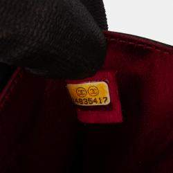 Pre Owned حقيبة يد شانيل سوداء باريس بايزانس جلد خروف مرصعة للسهرات بسلسلة