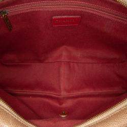 Pre Owned Chanel Brown Large Quilted Caviar Shiva Flap