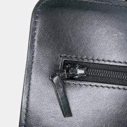Pre Owned Chanel Black CC Quilted Velvet Wallet on Chain