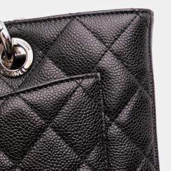 Pre Owned Chanel Black Caviar Grand Shopping Tote