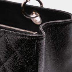 Pre Owned Chanel Black Caviar Grand Shopping Tote