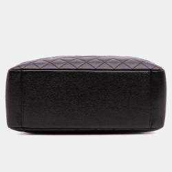 Pre Owned Chanel Black Caviar Grand Shopping Tote