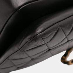 Pre Owned Chanel Black Large Lambskin Trendy CC Top Handle Flap
