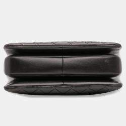 Pre Owned Chanel Black Large Lambskin Trendy CC Top Handle Flap