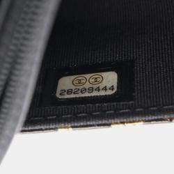 Pre Owned Chanel 2.55 Black Gold Leather Shoulder Bag