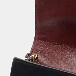 Pre Owned Chanel Matelasse Single Flap Navy Lambskin Leather Shoulder Bag