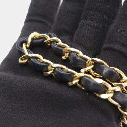 Pre Owned Chanel Matelasse Single Flap Navy Lambskin Leather Shoulder Bag