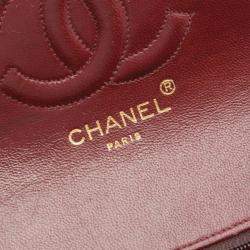 Pre Owned Chanel Matelasse Single Flap Navy Lambskin Leather Shoulder Bag