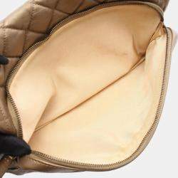 Pre Owned Chanel Brown Leather Shoulder Bag