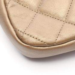 Pre Owned Chanel Brown Leather Shoulder Bag