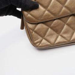 Pre Owned Chanel Brown Leather Shoulder Bag