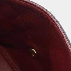 Pre Owned Chanel Mini Matelasse 20 Shoulder Bag Lambskin Navy Blue