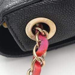 Pre Owned Chanel Matelasse Black Calfskin Leather Shoulder Bag