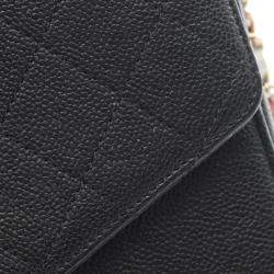 Pre Owned Chanel Matelasse Black Calfskin Leather Shoulder Bag