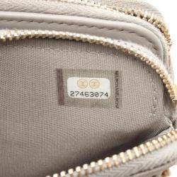 Pre Owned Chanel Boy Beige Grained Calfskin Leather Shoulder Bag