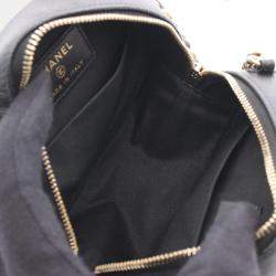 Pre Owned Chanel CC Filigree Black Calfskin Leather Shoulder Bag