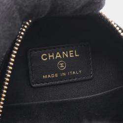 Pre Owned Chanel CC Filigree Black Calfskin Leather Shoulder Bag