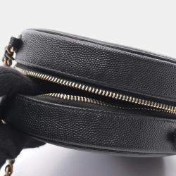 Pre Owned Chanel CC Filigree Black Calfskin Leather Shoulder Bag