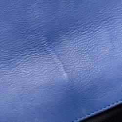 Pre Owned Chanel Boy Blue Lambskin Chain Shoulder Bag
