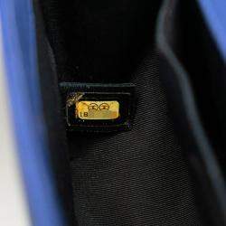 Pre Owned Chanel Boy Blue Lambskin Chain Shoulder Bag