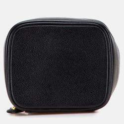 Pre Owned Chanel Black CC Caviar Vanity Case