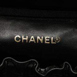 Pre Owned Chanel Black CC Caviar Vanity Case