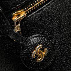 Pre Owned Chanel Black CC Caviar Vanity Case