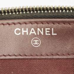Pre Owned Chanel Black Quilted Caviar Leather Double Zip Wallet On Chain