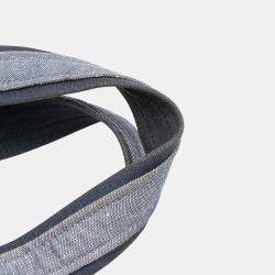 Pre Owned Chanel Blue Quilted Denim Medallion Backpack