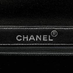 Pre Owned Chanel Black Medium CC Quilted Jersey Double Sided Flap