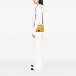 Pre Owned Chanel Yellow Old Medium Quilted Calfskin Boy Flap