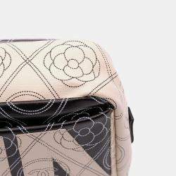 Pre Owned Chanel Black Coated Canvas Camellia Logo Camera Bag