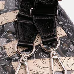 Pre Owned Chanel Black Coated Canvas Camellia Logo Camera Bag